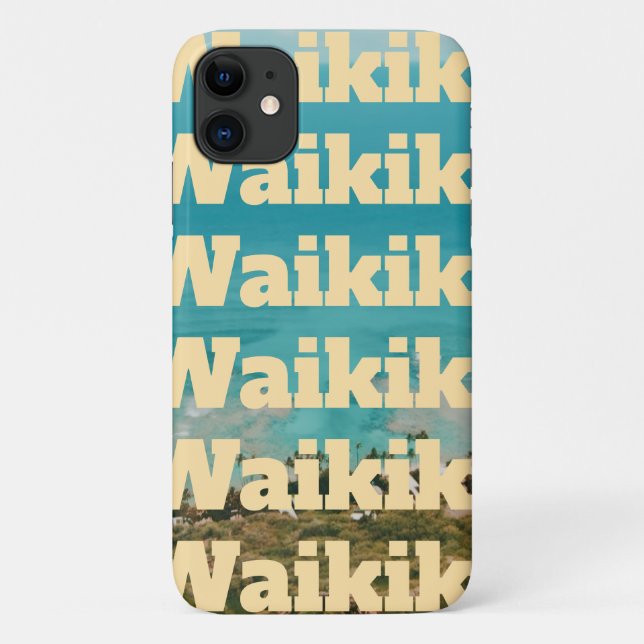 Funda De Case-Mate Para iPhone Waikiki, Honolulu, Oahu, Hawái (Reverso)