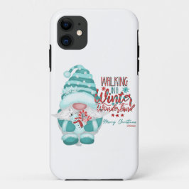 Funda Para iPhone 11 WALKING IN A WINTER WONDERLAND gnome christmas