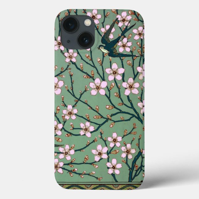 Funda De Case-Mate Para iPhone Walter Crane Golondrinas y Almendros (Reverso)