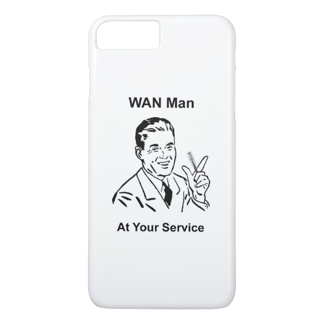 Funda De Case-Mate Para iPhone WAN Man At Your Service Retro Tech (Reverso)