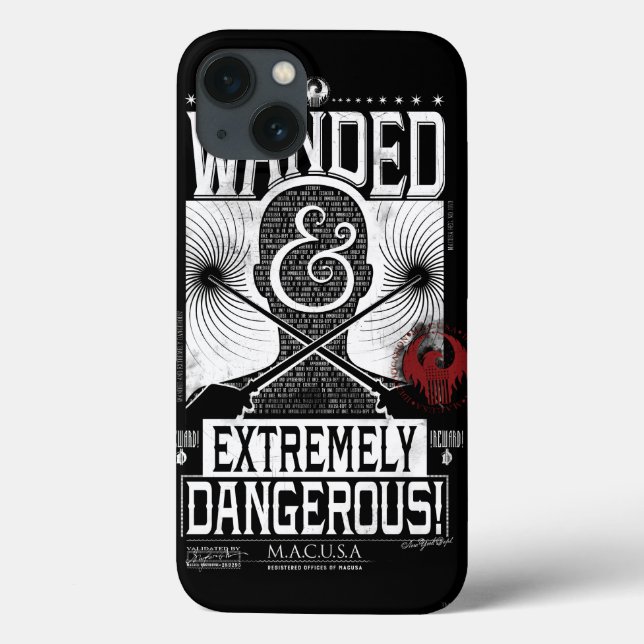 Funda De Case-Mate Para iPhone Wanded & Extremely Dangerous Wanted Poster - White (Reverso)