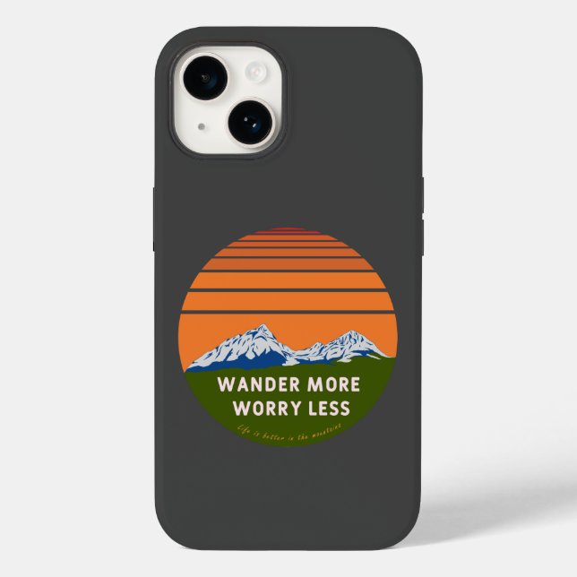Funda De Case-Mate Para iPhone Wander más Preocupación menos Funda-Mate iPhone Es (Reverso )