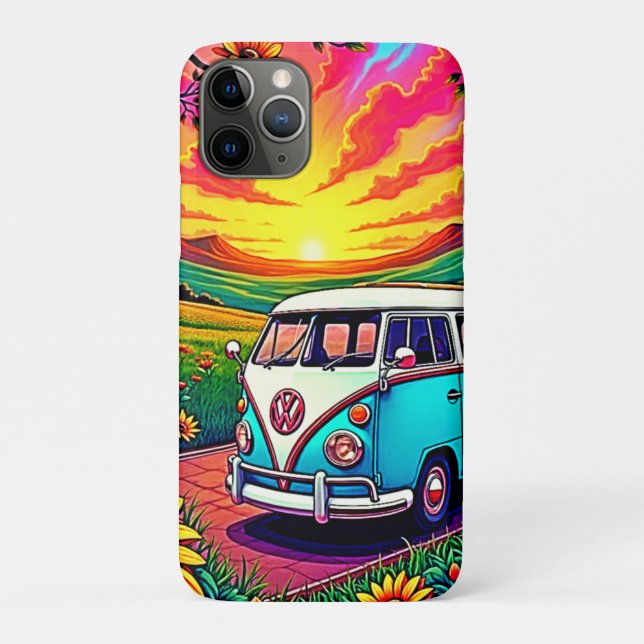 Funda De Case-Mate Para iPhone Wanderlust Van Sunset Art (Reverso)