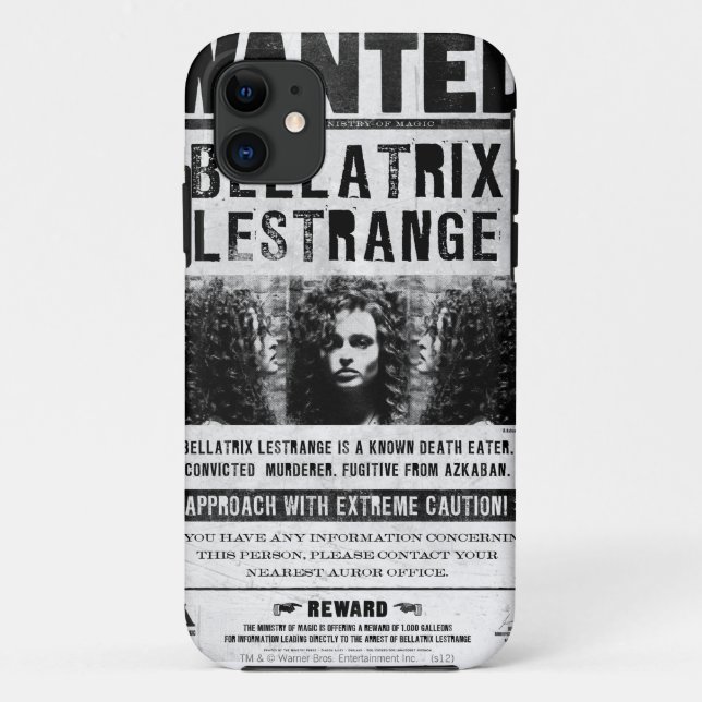 Funda De Case-Mate Para iPhone Wanted Bellatriz Lestrange (Reverso)