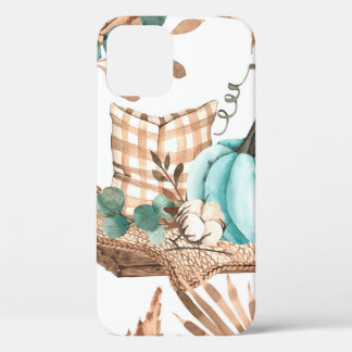 Funda Para iPhone 12 Watercolor autumn seamless pattern with colored pu