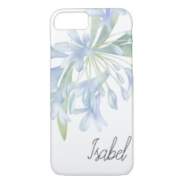 Funda Para iPhone 8/7 Watercolor Blue Nile Lily Botanical