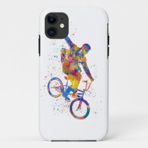 Funda Para iPhone 11 Watercolor bmx rider