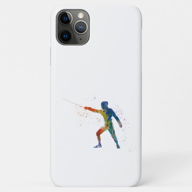 Funda De Case-Mate Para iPhone watercolor fencing (Reverso)