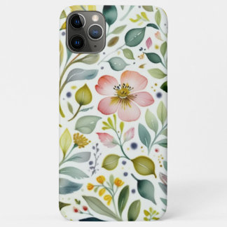 Funda Para iPhone 11 Pro Max Watercolor Floral Botánico iPhone 11 pro max Funda