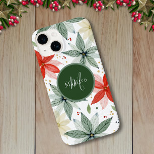 Funda Para iPhone 14 De Case-Mate Watercolor Poinsettia Holiday