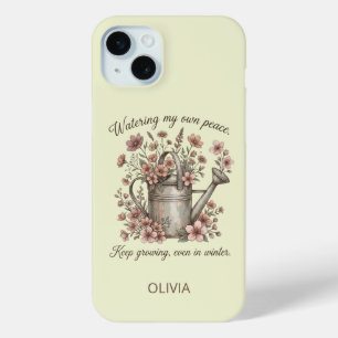 Funda Para iPhone 15 Mini Watering My Own Peace Vintage Floral Botanical