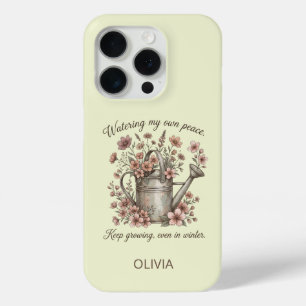 Funda Para iPhone 15 Pro Watering My Own Peace Vintage Floral Botanical