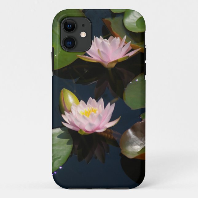 Funda De Case-Mate Para iPhone Waterlios rosados (Reverso)