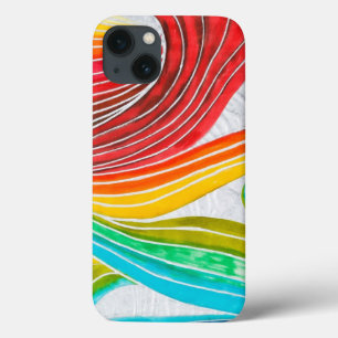 Funda Para iPhone 13 Wave Pattern Drawn By Watercolor Paints