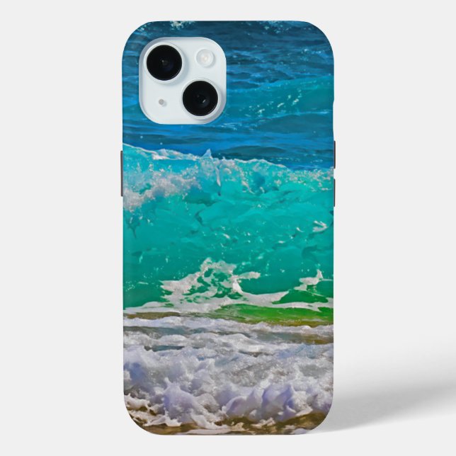 Funda De Case-Mate Para iPhone Waves de playa (Reverso )