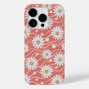 Funda Para iPhone 14 Pro De Case-Mate Wavy Pink Daisies