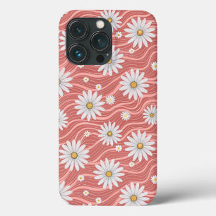 Funda Para iPhone 13 Pro Wavy Pink Daisies