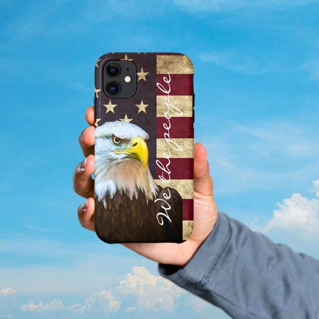 Funda De Case-Mate Para iPhone We The People American Flag Bald Eagle  (We The People American Flag Bald Eagle iPhone Case)