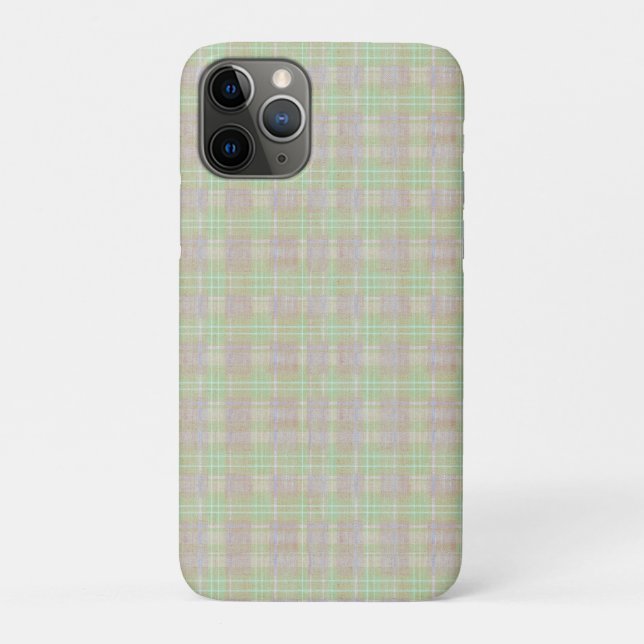 Funda De Case-Mate Para iPhone Weathered Neutral Sage Plaid (Reverso)