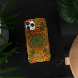 Funda Para iPhone 11 Weave Mandala Naranja amarillo y verde