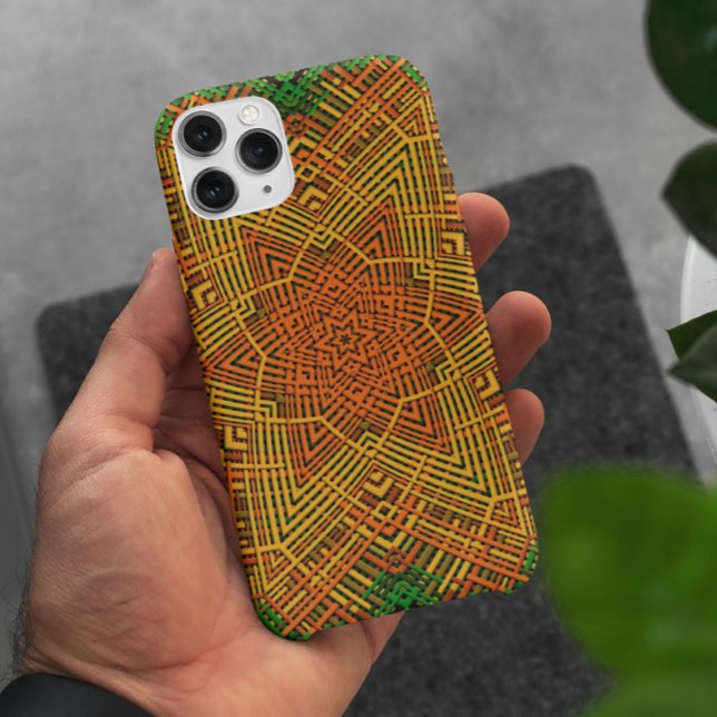 Funda De Case-Mate Para iPhone Weave Mandala Naranja amarillo y verde (Subido por el creador)