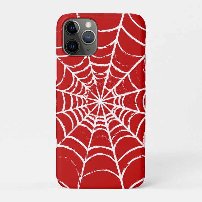 Funda De Case-Mate Para iPhone Web roja (Reverso)