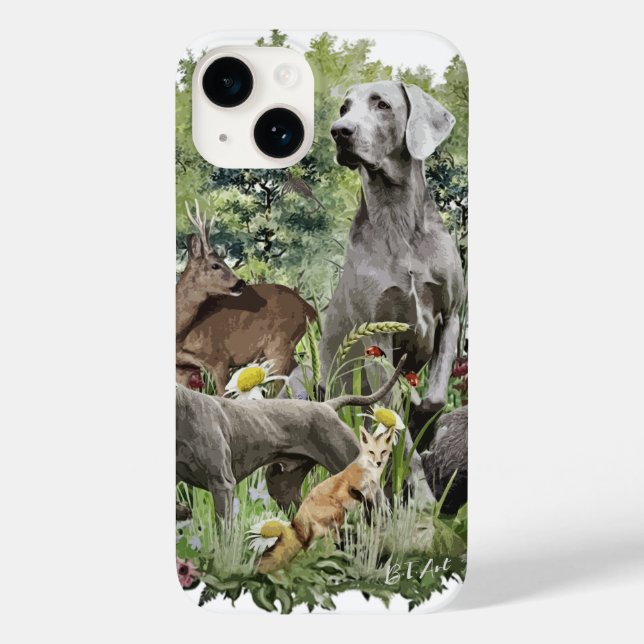 Funda De Case-Mate Para iPhone Weimaraner (Reverso )