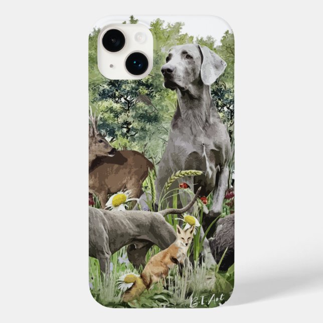 Funda De Case-Mate Para iPhone Weimaraner (Reverso )