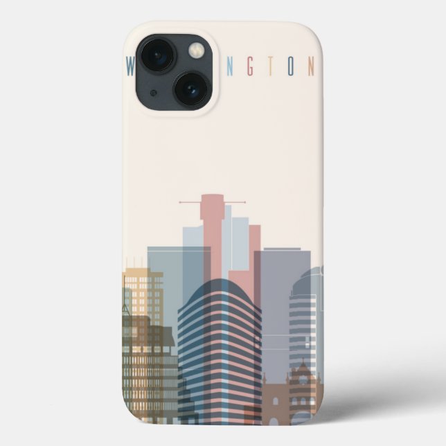 Funda De Case-Mate Para iPhone Wellington, horizonte de la ciudad de Nueva (Reverso)