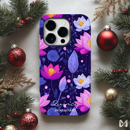 Funda Para iPhone 14 Pro De Case-Mate Wellness Elegante Lotus Blooms en violetas radiant