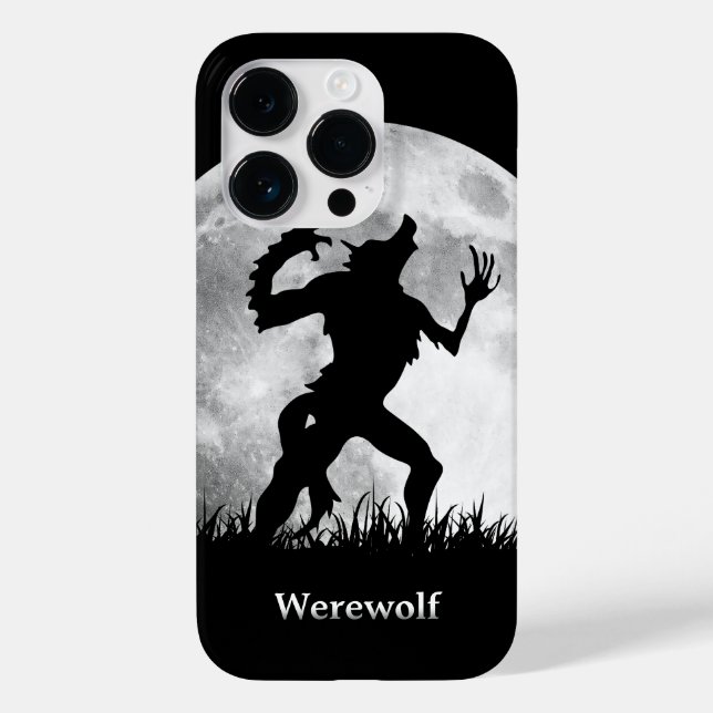 Funda De Case-Mate Para iPhone Werewolf en la luna llena - Guay Halloween (Reverso )