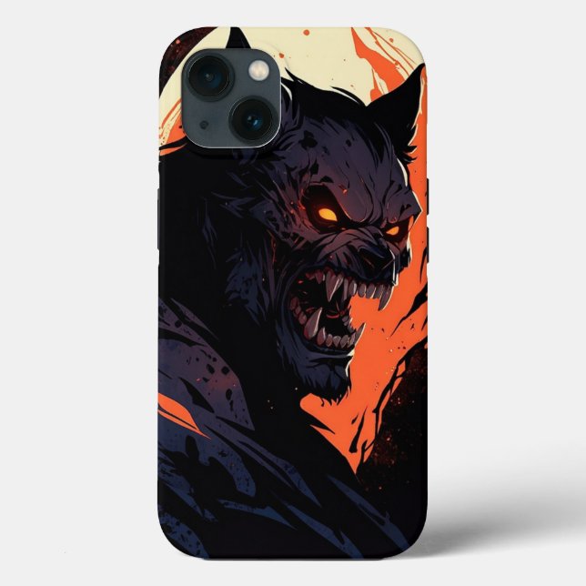 Funda De Case-Mate Para iPhone Werewolf Halloween (Reverso )