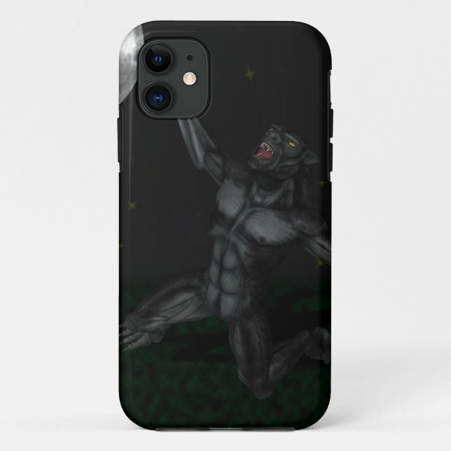 Funda De Case-Mate Para iPhone Werewolf Lycan Howling and Baying At The Moon (Reverso)
