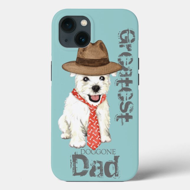 Funda De Case-Mate Para iPhone Westie Dad (Reverso )