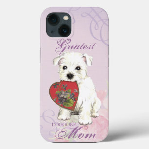 Funda Para iPhone 13 Westie Heart Mom