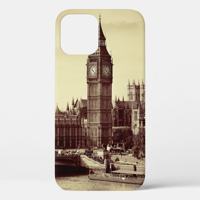 Funda De Case-Mate Para iPhone Westminster de Londres con el Big Ben y el puente. (Reverso )