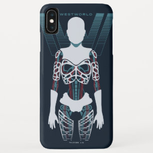 Funda Para iPhone XS Max Westworld   Android Skeleton Over Logo