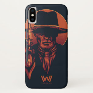 Funda Para iPhone X Westworld   Hombre de negro con rebelión