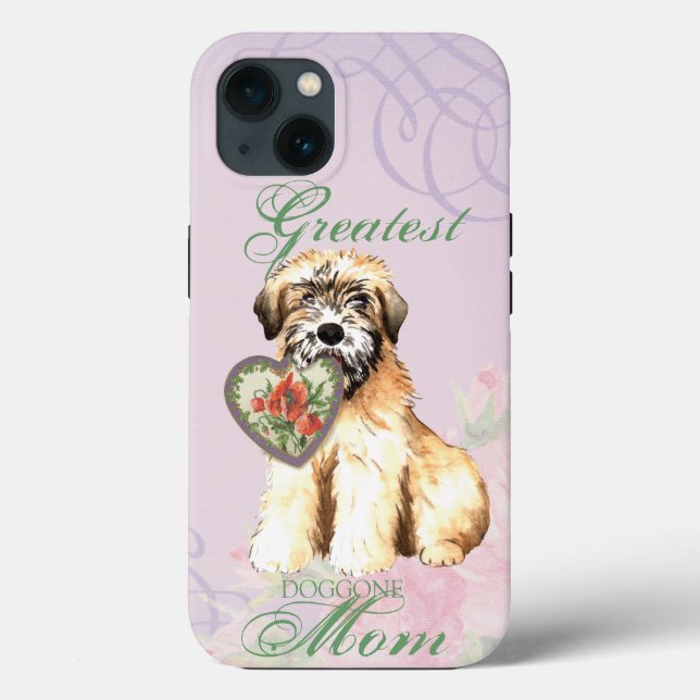 Funda De Case-Mate Para iPhone Wheaten Heart Mom (Reverso )