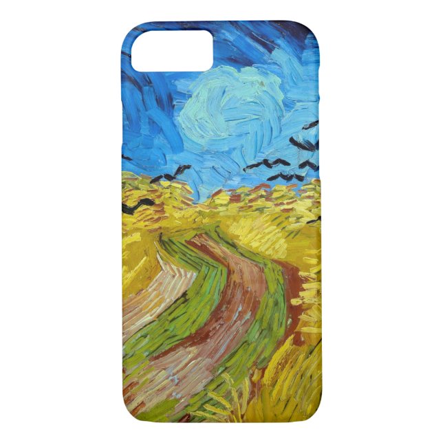 Funda De Case-Mate Para iPhone Wheatfield con cuervos, Van Gogh (Reverso)