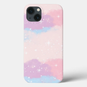 Funda Para iPhone 13 Whimsical acuarela Multicolor Soft Pastel Cloud