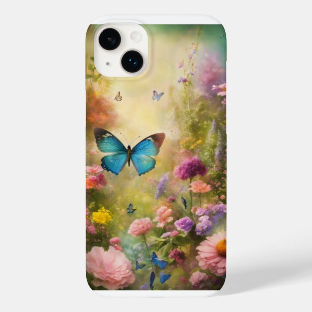 Funda De Case-Mate Para iPhone Whimsical Butterfly Haven (Reverso )