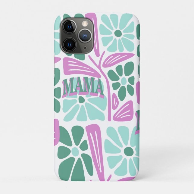 Funda De Case-Mate Para iPhone Whimsical Floral Mom  (Reverso)