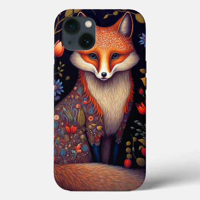 Funda De Case-Mate Para iPhone Whimsical Fox Woodland Fantasy Art (Reverso )