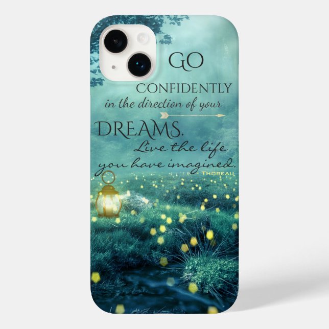 Funda De Case-Mate Para iPhone Whimsical Inspirando Dreams Cita (Reverso )