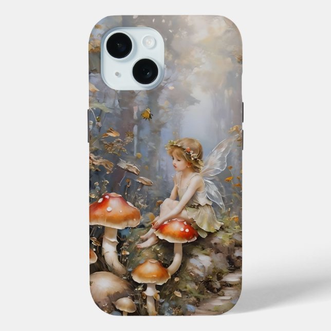 Funda De Case-Mate Para iPhone Whimsical Mushroom Fairy (Reverso )