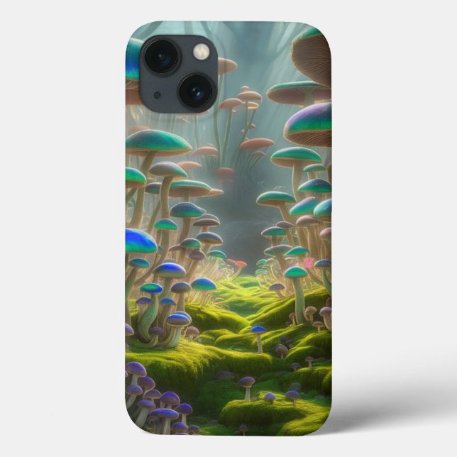 Funda De Case-Mate Para iPhone Whimsical Mushroom Forest (Reverso)