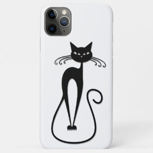 Funda Para iPhone 11 Pro Max Whimsical Skinny Black Cat
