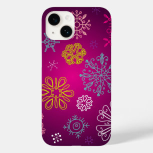 Funda Para iPhone 14 De Case-Mate Whimsical Snowflakes Winter Wonderland