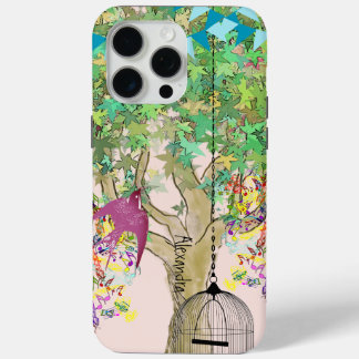 title_seo2 Whimsical Tree Bircage Bright Color Musical Notes